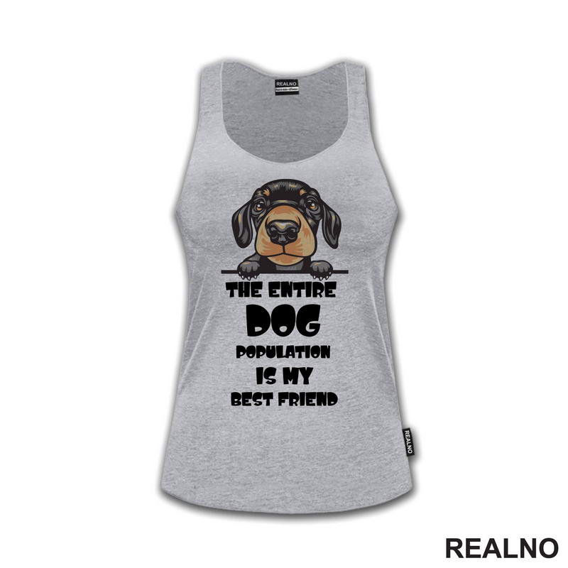 The Entire Dog Population Is My Best Friend - Puppy Dachshund Dog - Pas - Psi