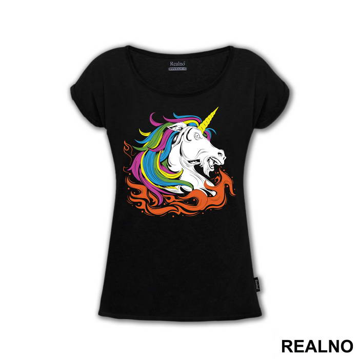 Breathing Fire - Unicorn - Jednorog - Majica