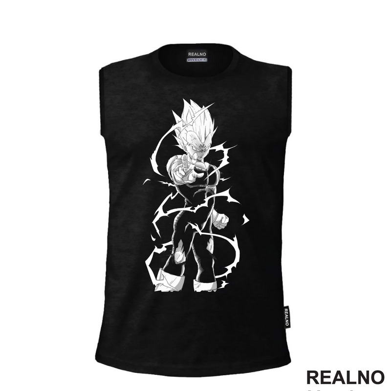 Vegeta - Grey Lines - Goku - Dragon Ball