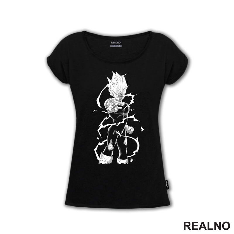 Vegeta - Grey Lines - Goku - Dragon Ball