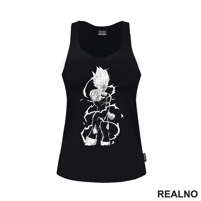 Vegeta - Grey Lines - Goku - Dragon Ball