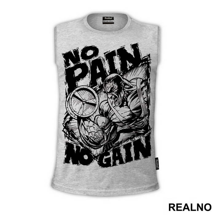 No Pain No Gain With Man - Trening - Majica
