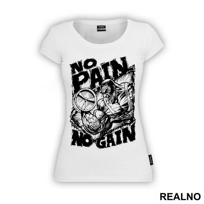 No Pain No Gain With Man - Trening - Majica