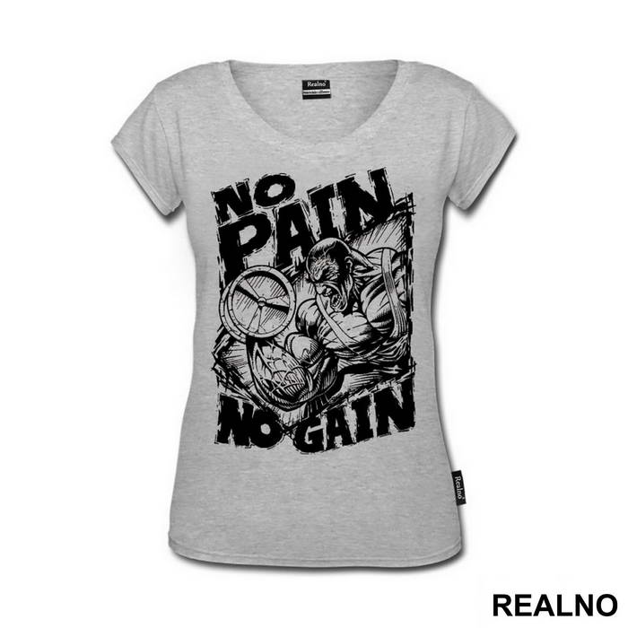 No Pain No Gain With Man - Trening - Majica