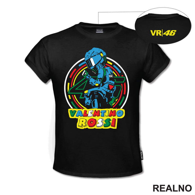 Valentino Rossi - Colors Logo - Looking Back - 46 - MotoGP - Sport