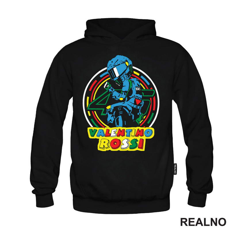 Valentino Rossi - Colors Logo - Looking Back - 46 - MotoGP - Sport