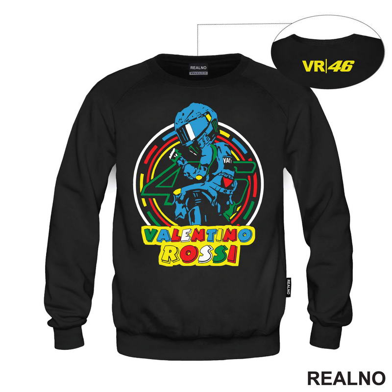 Valentino Rossi - Colors Logo - Looking Back - 46 - MotoGP - Sport