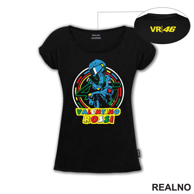 Valentino Rossi - Colors Logo - Looking Back - 46 - MotoGP - Sport
