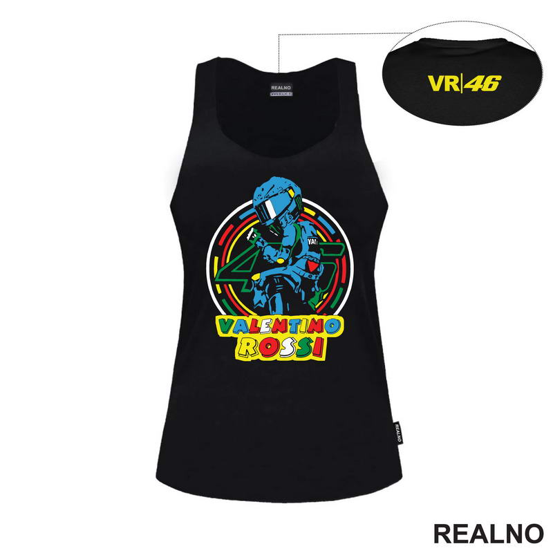 Valentino Rossi - Colors Logo - Looking Back - 46 - MotoGP - Sport