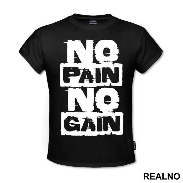 No Pain No Gain Smeary - Trening - Majica