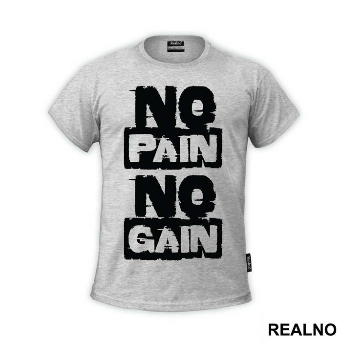 No Pain No Gain Smeary - Trening - Majica