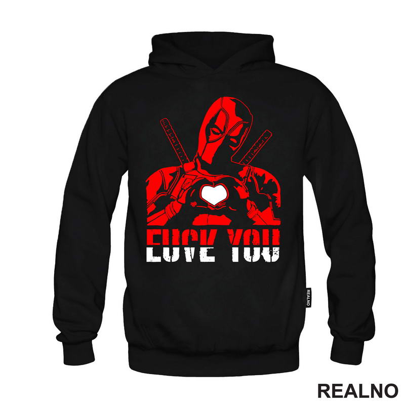 Love You, FU - Head Illustration - Deadpool
