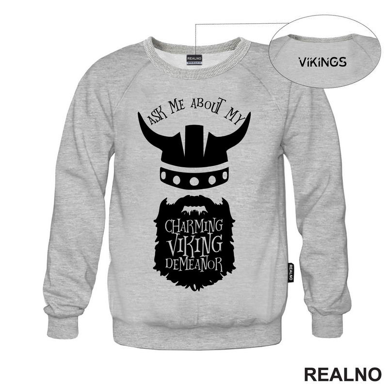 Ask Me About My Charming Viking Demeanor - Humor - Vikings