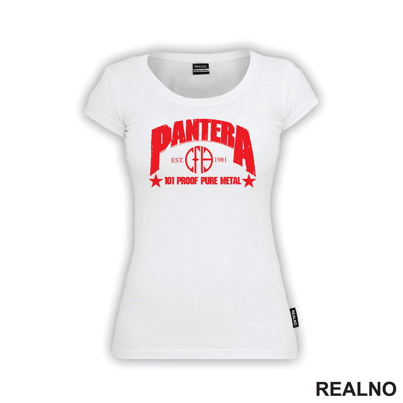 Pantera - 101 Proof Pure Metal - Est. 1981 - Red Logo - Muzika
