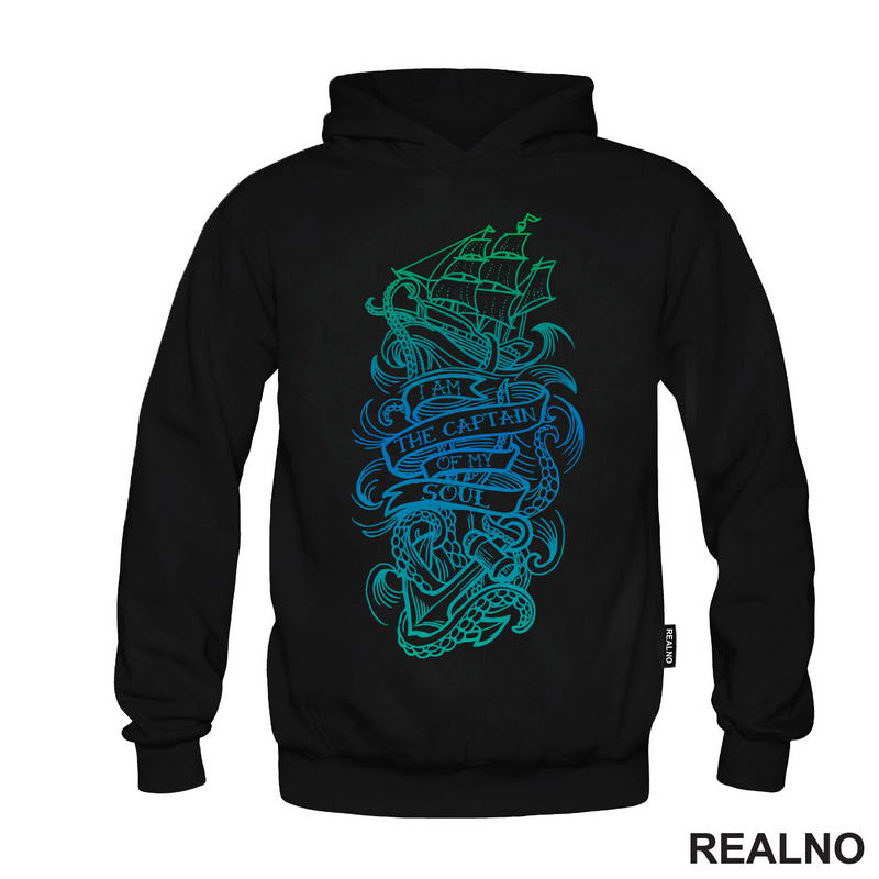 I Am The Captain Of My Soul - Ship, Waves, Anchor - Colors - Motivation - Quotes