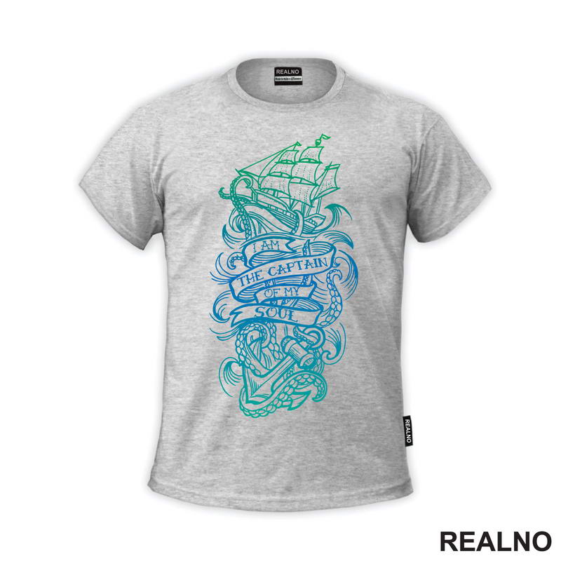 I Am The Captain Of My Soul - Ship, Waves, Anchor - Colors - Motivation - Quotes