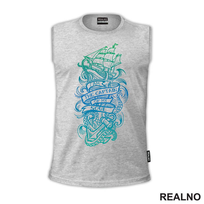 I Am The Captain Of My Soul - Ship, Waves, Anchor - Colors - Motivation - Quotes