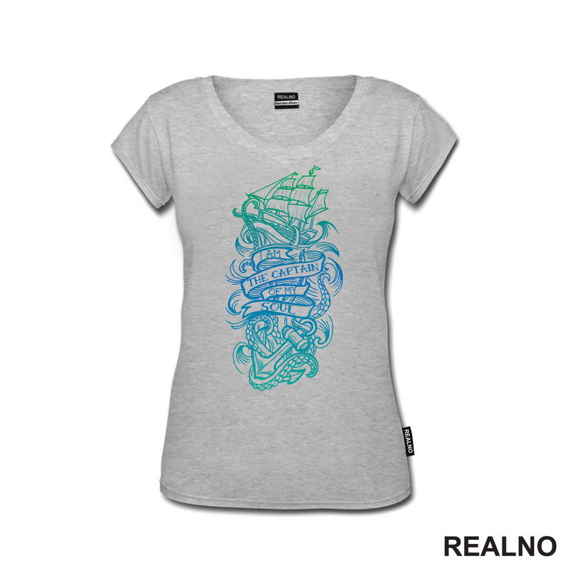 I Am The Captain Of My Soul - Ship, Waves, Anchor - Colors - Motivation - Quotes