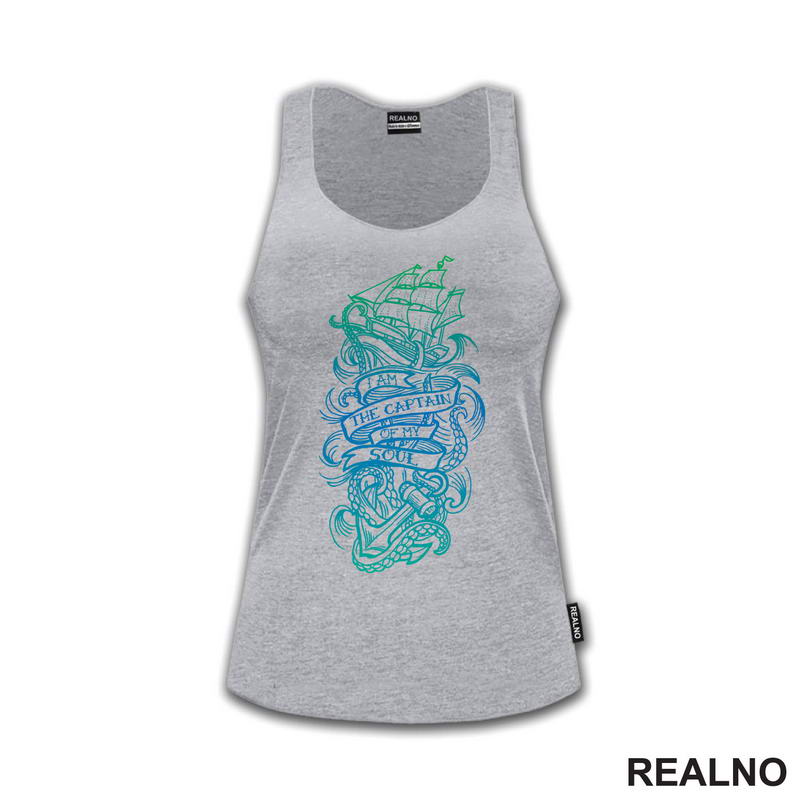 I Am The Captain Of My Soul - Ship, Waves, Anchor - Colors - Motivation - Quotes