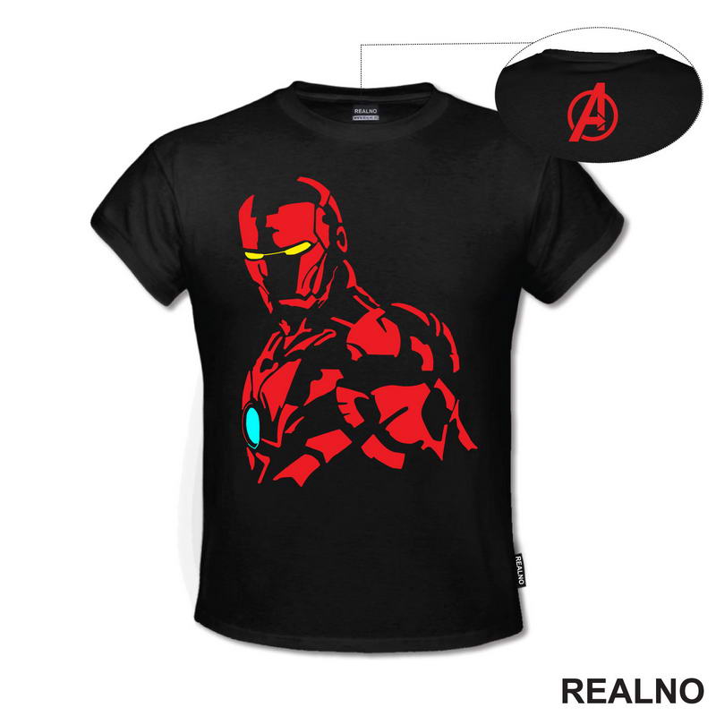 Red Illustration - Iron Man - Avengers