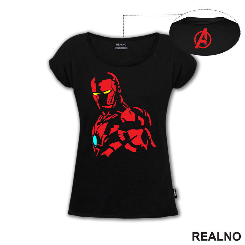 Red Illustration - Iron Man - Avengers