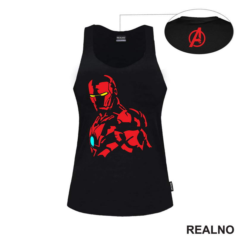 Red Illustration - Iron Man - Avengers
