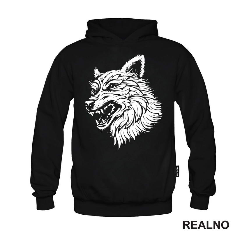 Angry Head Wolf Silhouette - Vuk - Životinje