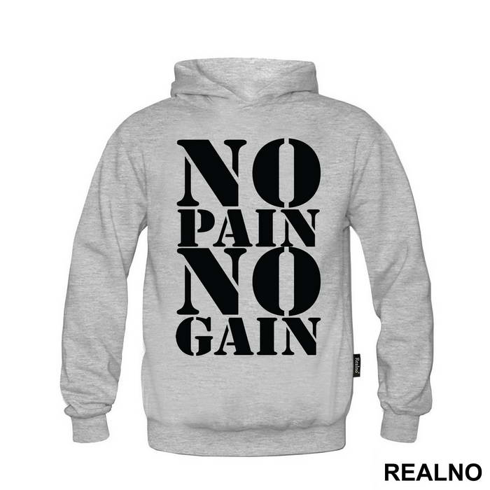 No Pain No Gain Clear And Big - Trening - Majica