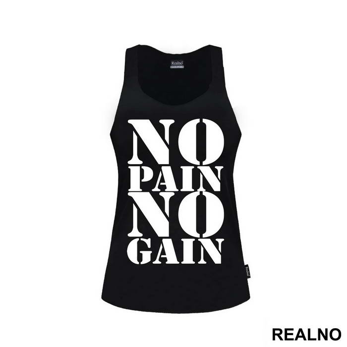 No Pain No Gain Clear And Big - Trening - Majica