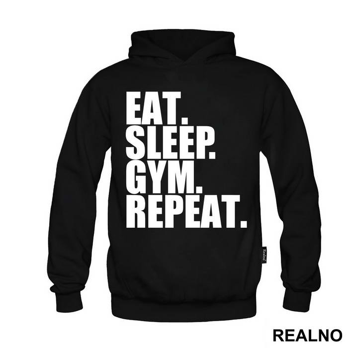 Eat. Sleep. Gym. Repeat. - Trening - Majica
