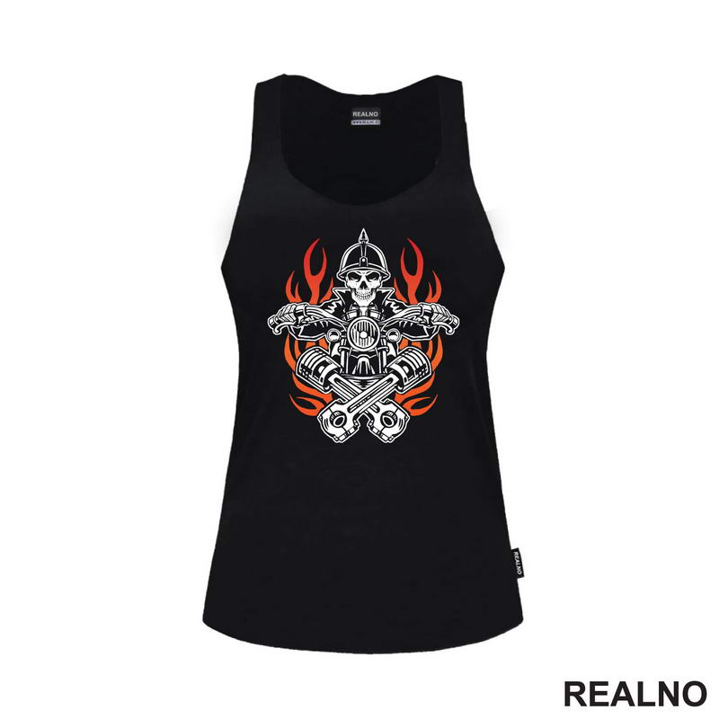 Skull Biker - Fire - Moto - Motori