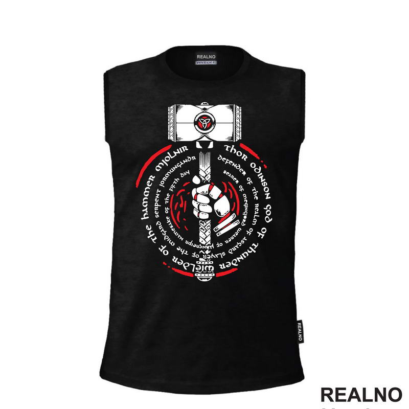 Thor Odison God Of Thunder Wielder Of The Hammer Mjolnir - Red