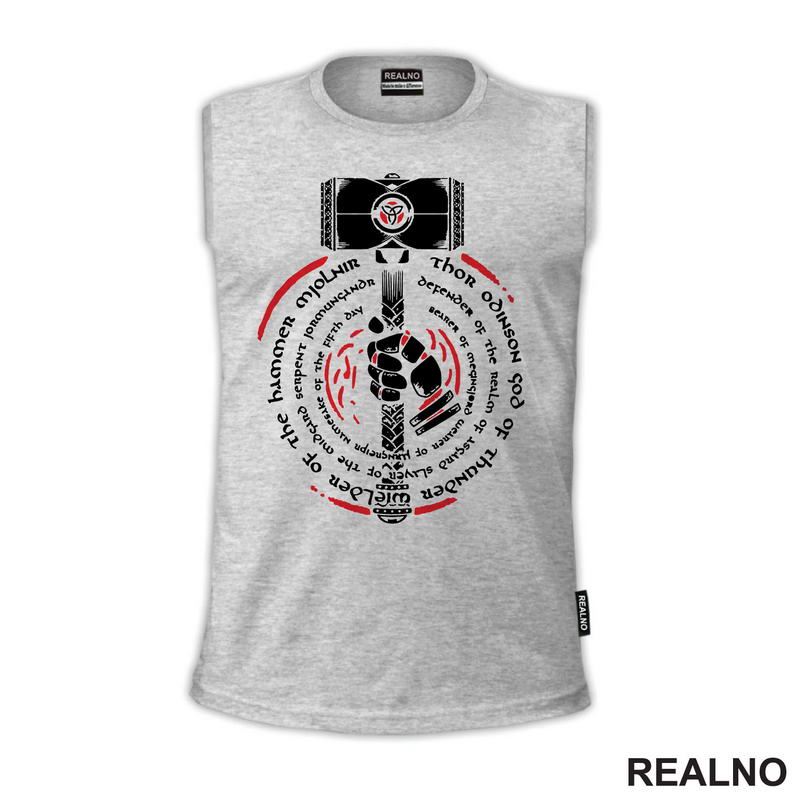 Thor Odison God Of Thunder Wielder Of The Hammer Mjolnir - Red