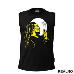 Bob Marley Sihlouette - Yellow And White - Muzika
