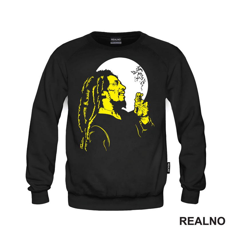 Bob Marley Sihlouette - Yellow And White - Muzika