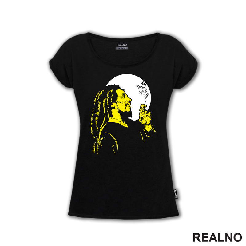 Bob Marley Sihlouette - Yellow And White - Muzika