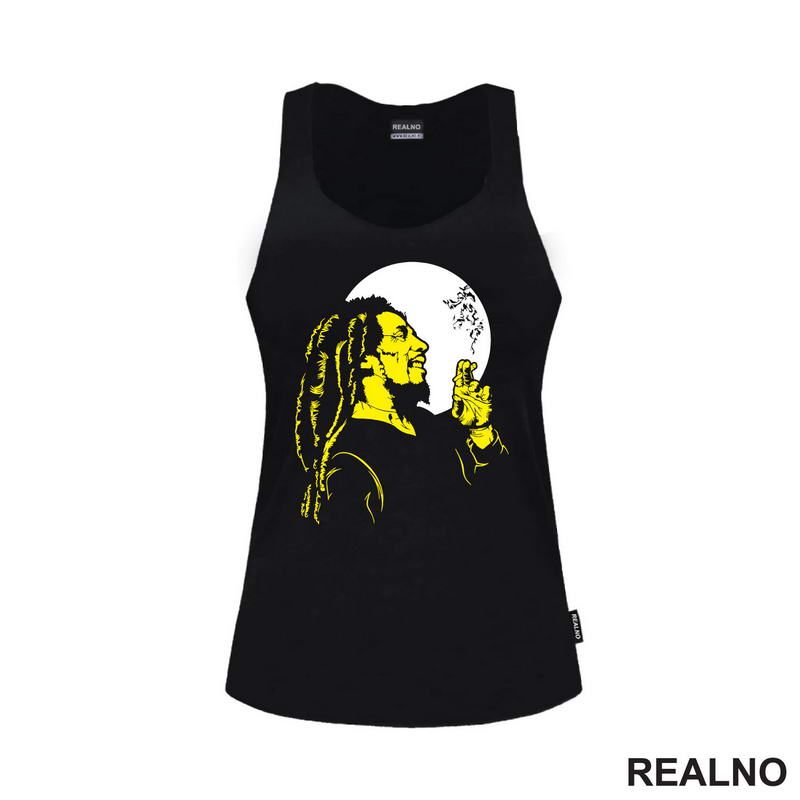 Bob Marley Sihlouette - Yellow And White - Muzika