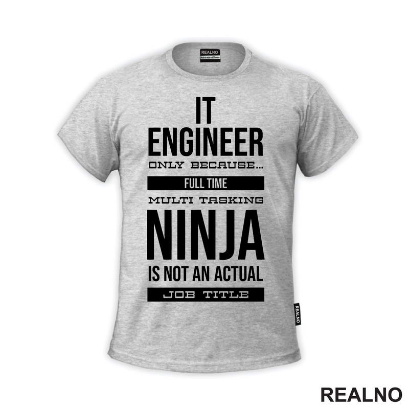 IT Engineer Only Because... Full Time Multi Tasking Ninja Is Not An Actual Job Title - Geek
