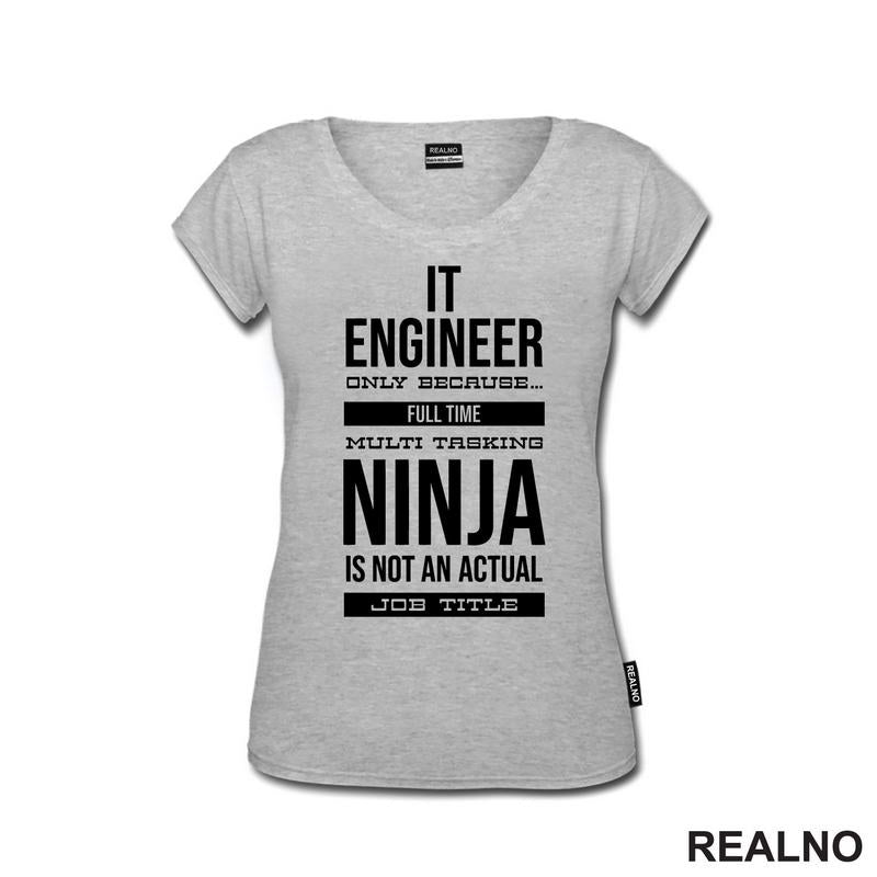 IT Engineer Only Because... Full Time Multi Tasking Ninja Is Not An Actual Job Title - Geek
