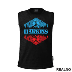 Welcome To Hawkings - Blue And Red - Stranger Things