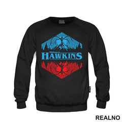 Welcome To Hawkings - Blue And Red - Stranger Things