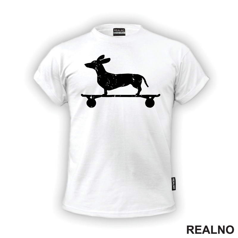 Dacshund On Skate - Silhouette - Jazavičar - Pas - Dog