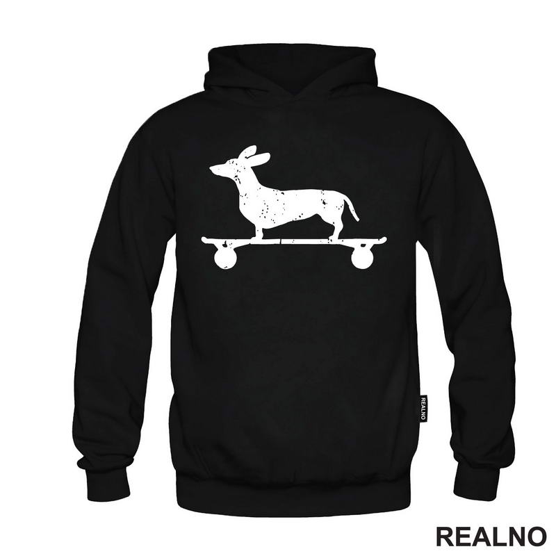 Dacshund On Skate - Silhouette - Jazavičar - Pas - Dog