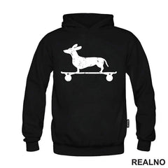 Dacshund On Skate - Silhouette - Jazavičar - Pas - Dog