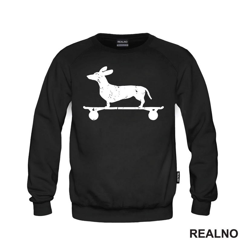 Dacshund On Skate - Silhouette - Jazavičar - Pas - Dog