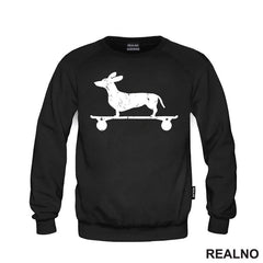 Dacshund On Skate - Silhouette - Jazavičar - Pas - Dog