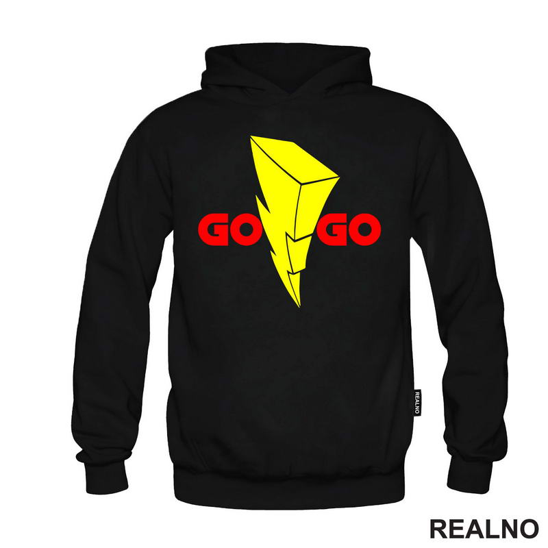 Go Go Logo - Power Rangers - Red And Yellow - Moćni Rendžeri