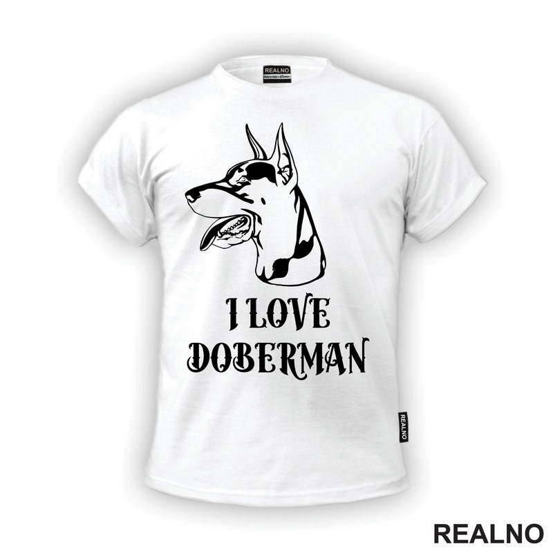 I Love Doberman - Portret - Pas - Dog