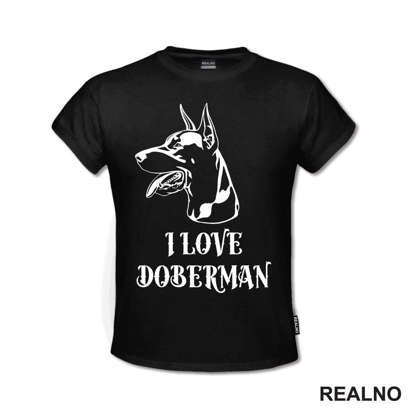 I Love Doberman - Portret - Pas - Dog