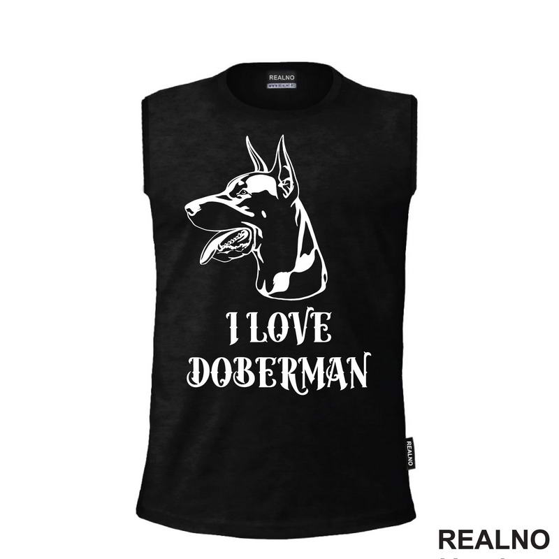I Love Doberman - Portret - Pas - Dog